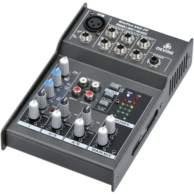 Snabb frakt Devine MixPad 502 professionell 5-kanals mixer