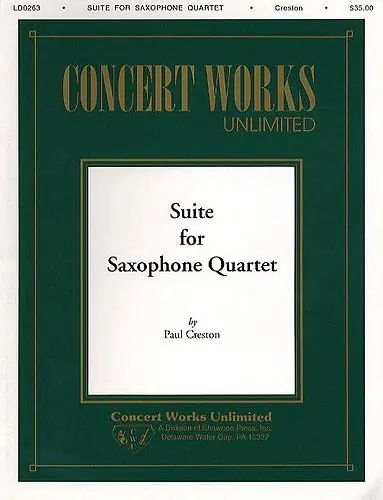 Paul Creston: Suite For Saxophone Quartet (Score And Parts) Extra rabatt