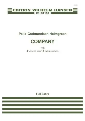 Rabatt Pelle Gudmundsen-Holmgreen: Company for 4 Voices and 14 Instruments