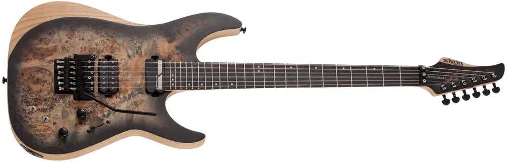 risnedsättning Schecter Reaper-6 FR S Satin Charcoal Burst (SCB)