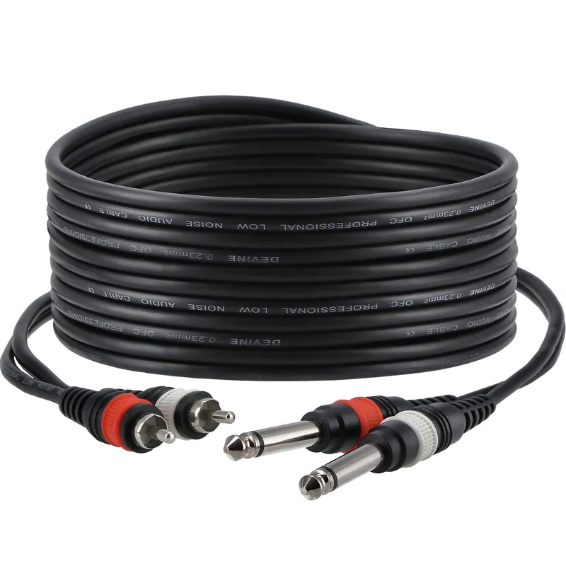 Bästa pris Devine VA3013 2x 6,3mm jack hane - 2x RCA hane 3 meter