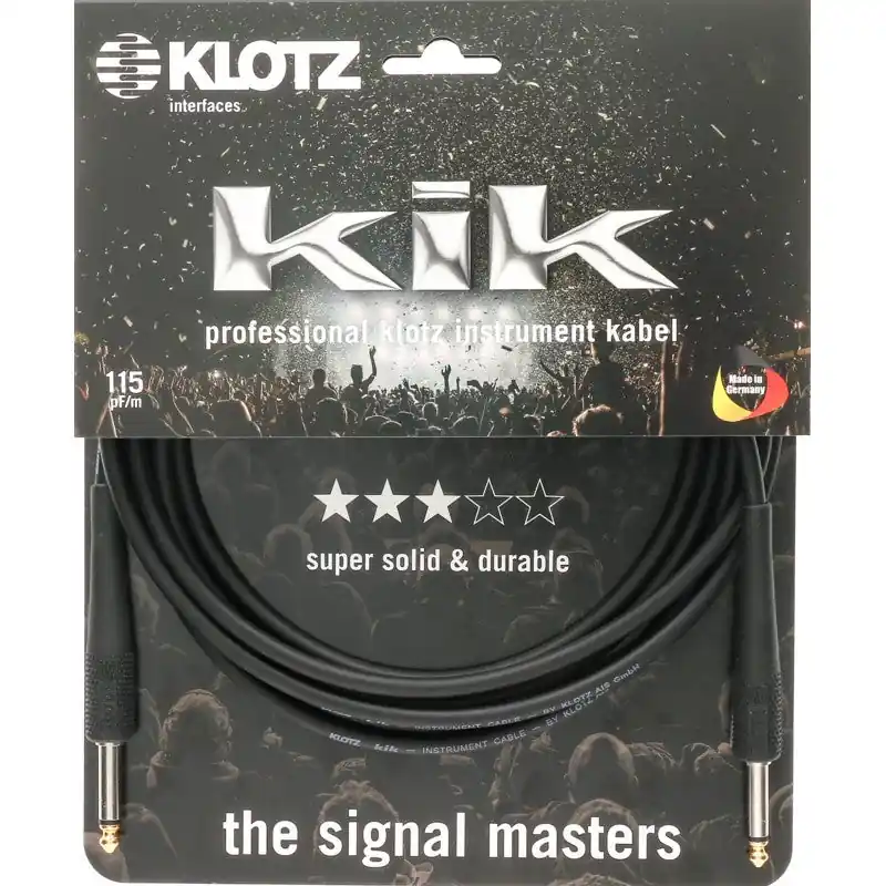 Klotz KIKG4.5PP1 jack 2p - jack 2p 4,5 meter instrumentkabel Kundfavorit