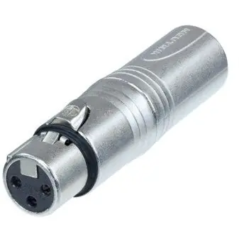 I lager Neutrik NA3FM adapter XLR hona - RCA hona