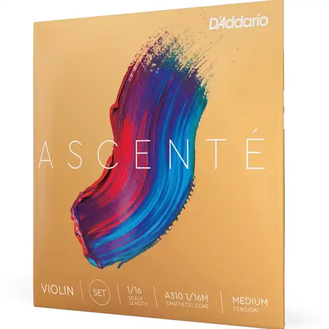 D'Addario A310 1/16M Ascenté Violin String Set, Medium Tens Utförsäljning