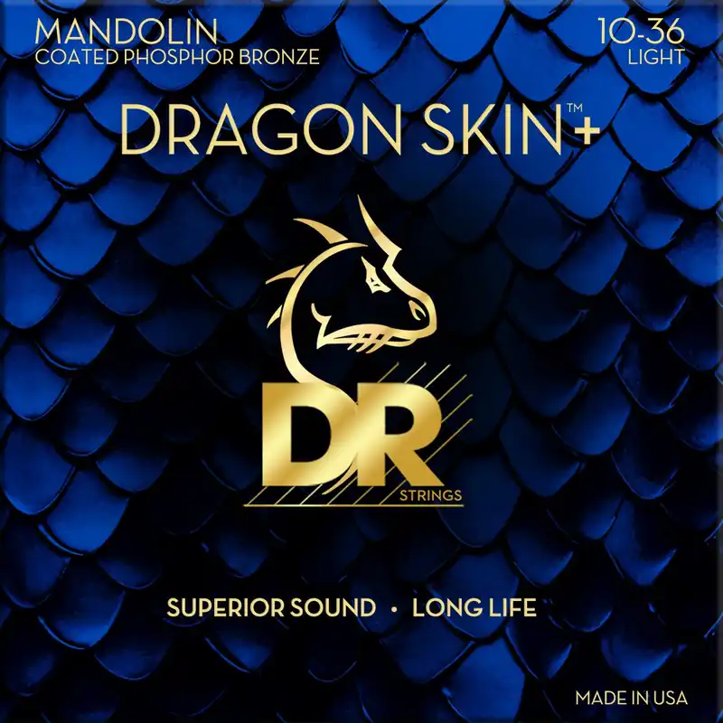 I lager DR Strings DR Strings Dragon Skin+ Coated Mandolin Strings L