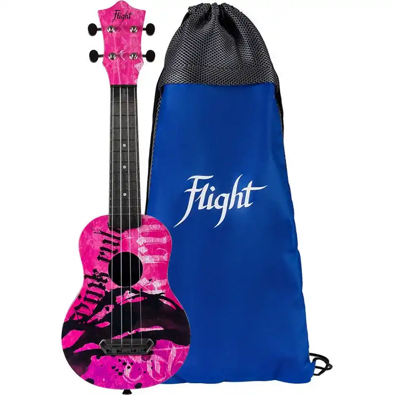 Flight Ultra Travel Series UTS-40 Pink Rules Plastic Soprano Kampanjpris