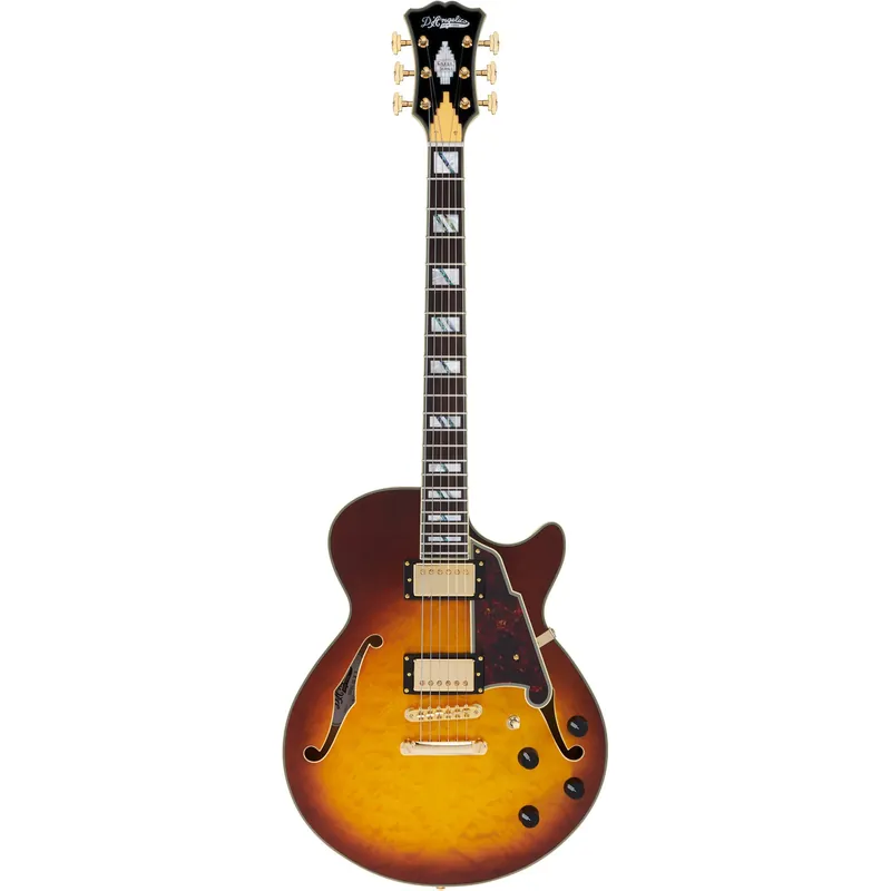 D'Angelico Excel SS XT Stopbar Iced Tea Burst Semi-Acoustic Beställ nu