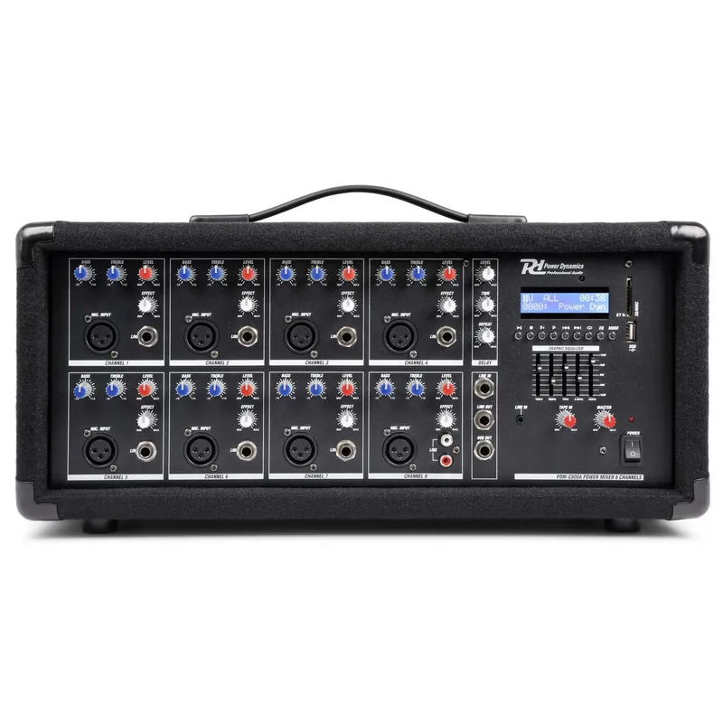 Power Dynamics PDM-C805A 8-Channel Mixer with Amplifier Reapris