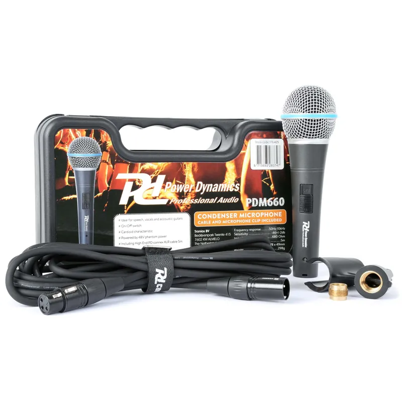 Power Dynamics PDM660 Cardioid Condenser Microphone risnedsättning