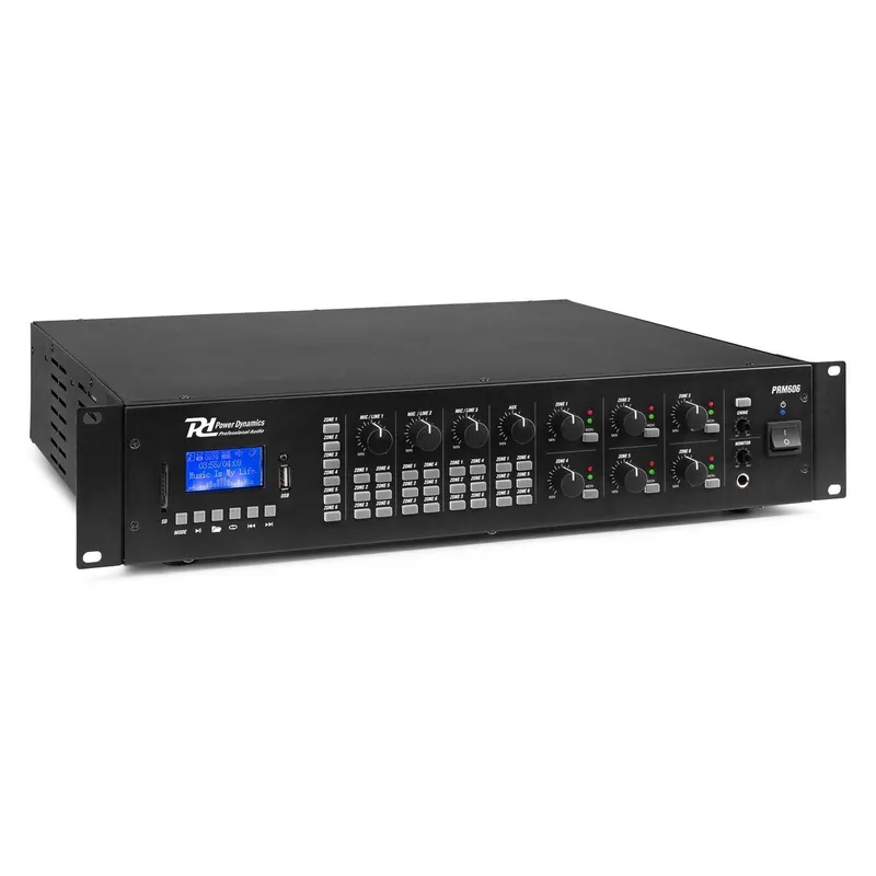Power Dynamics PRM606 100V 6-Zone 19" Amplifier (360W) Lägg i varukorgen