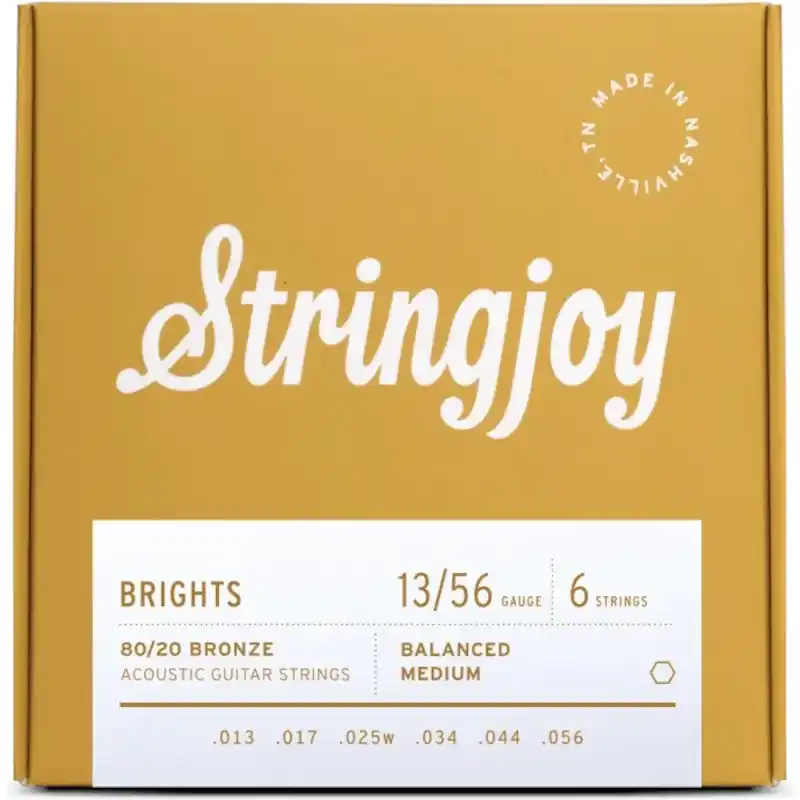 Extra rabatt Stringjoy Brights AC6 Medium 13-56 Acoustic Guitar Strings