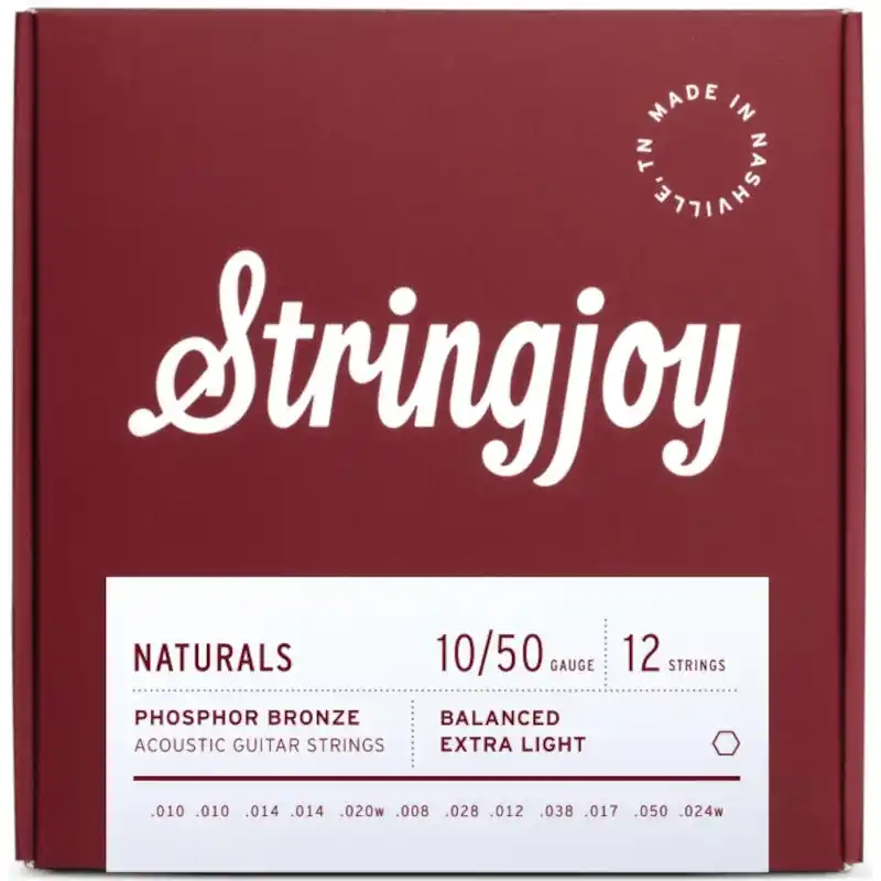 Stringjoy Naturals AC12 Extra Light 10-50 12-String Acoustic Extra rabatt