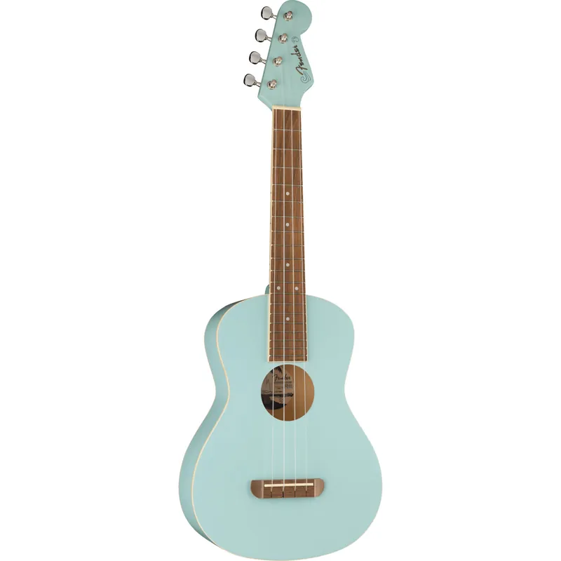 Populärt val Fender California Coast Avalon WN Daphne Blue Tenor Ukulele
