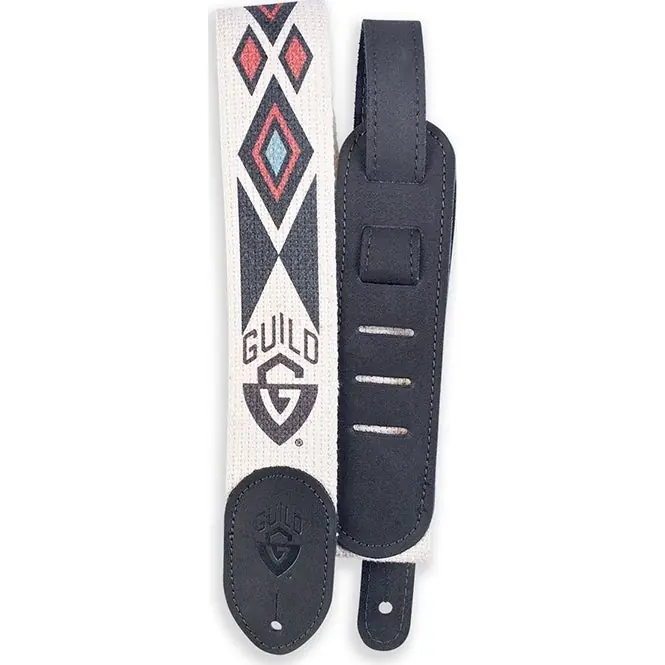 Guild Cotton & Leather Southwest G-Shield Guitar Strap (Mult Sista chansen