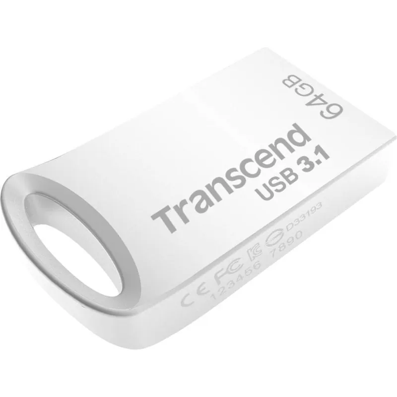 risnedsättning Transcend JetFlash 710S 64 GB USB 3.2 Gen 2 (Silver)