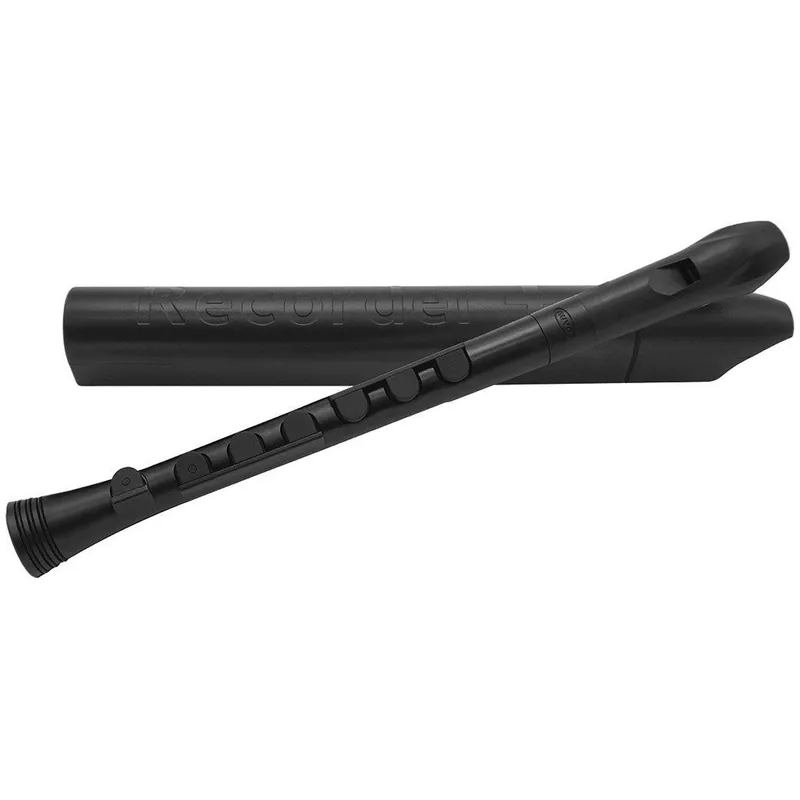 Nedsatt pris Nuvo Recorder+ Black Plastic Soprano Recorder for Kids (Baro