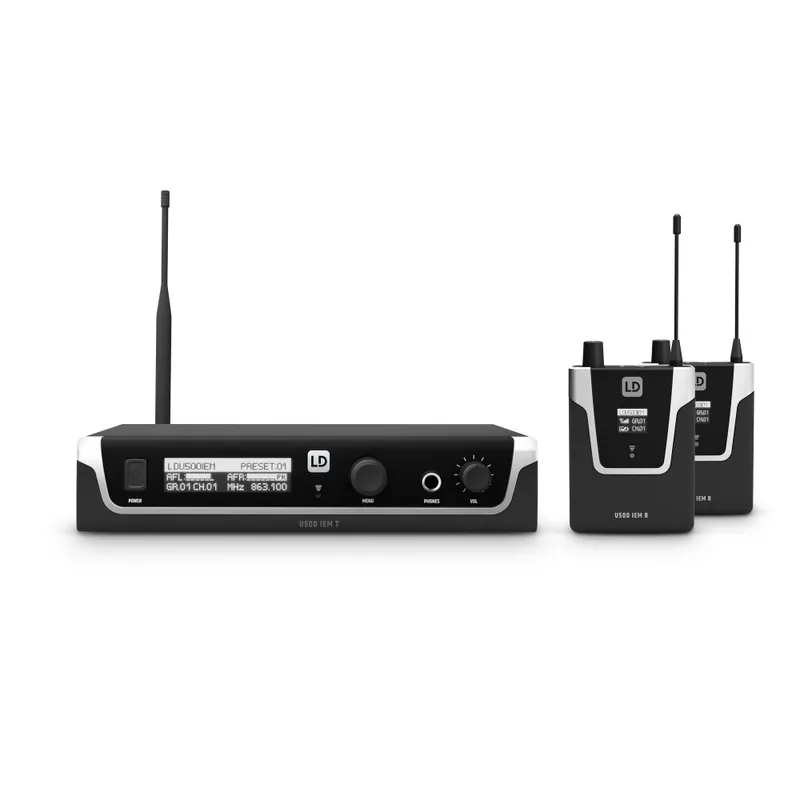 Expressleverans LD Systems U508 IEM BUNDLE – In-Ear Monitoring System with 2 x Bodypack