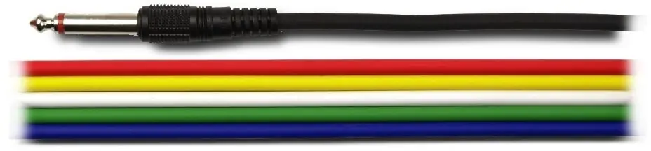 I lager AMP CPMS-4 - 1,2m patchkablar färgkodade tele/tele i 6-pack
